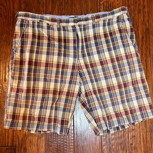 Vintage Y2K Tommy Hilfiger Plaid Bermuda Mens Shorts Casual Preppy Summer Style